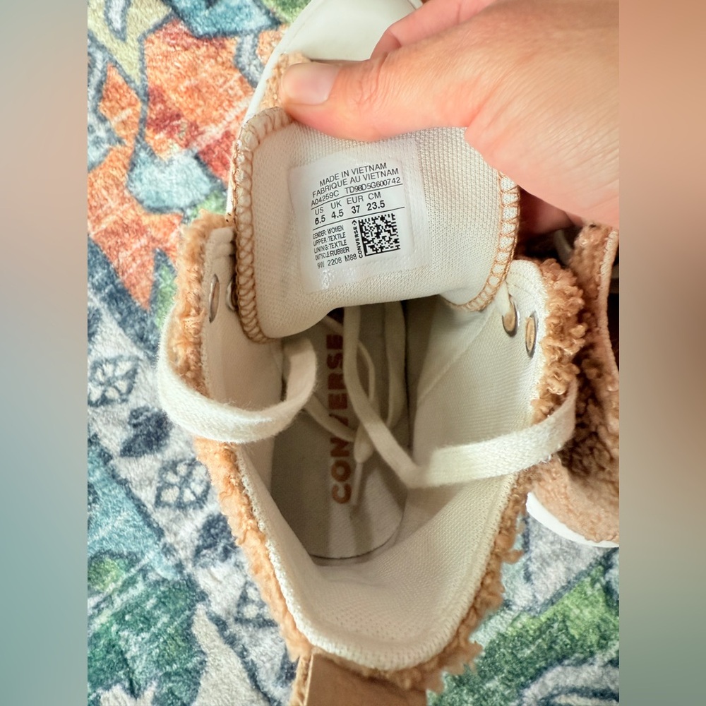 Converse Chuck Taylor All Star Move Platform Sherpa Sneakers High Top Women Rare - Picture 9 of 9